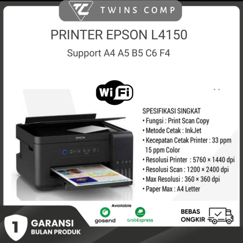 Printer Epson L4150 (PRINT SCAN COPY) SUPPORT WIFI