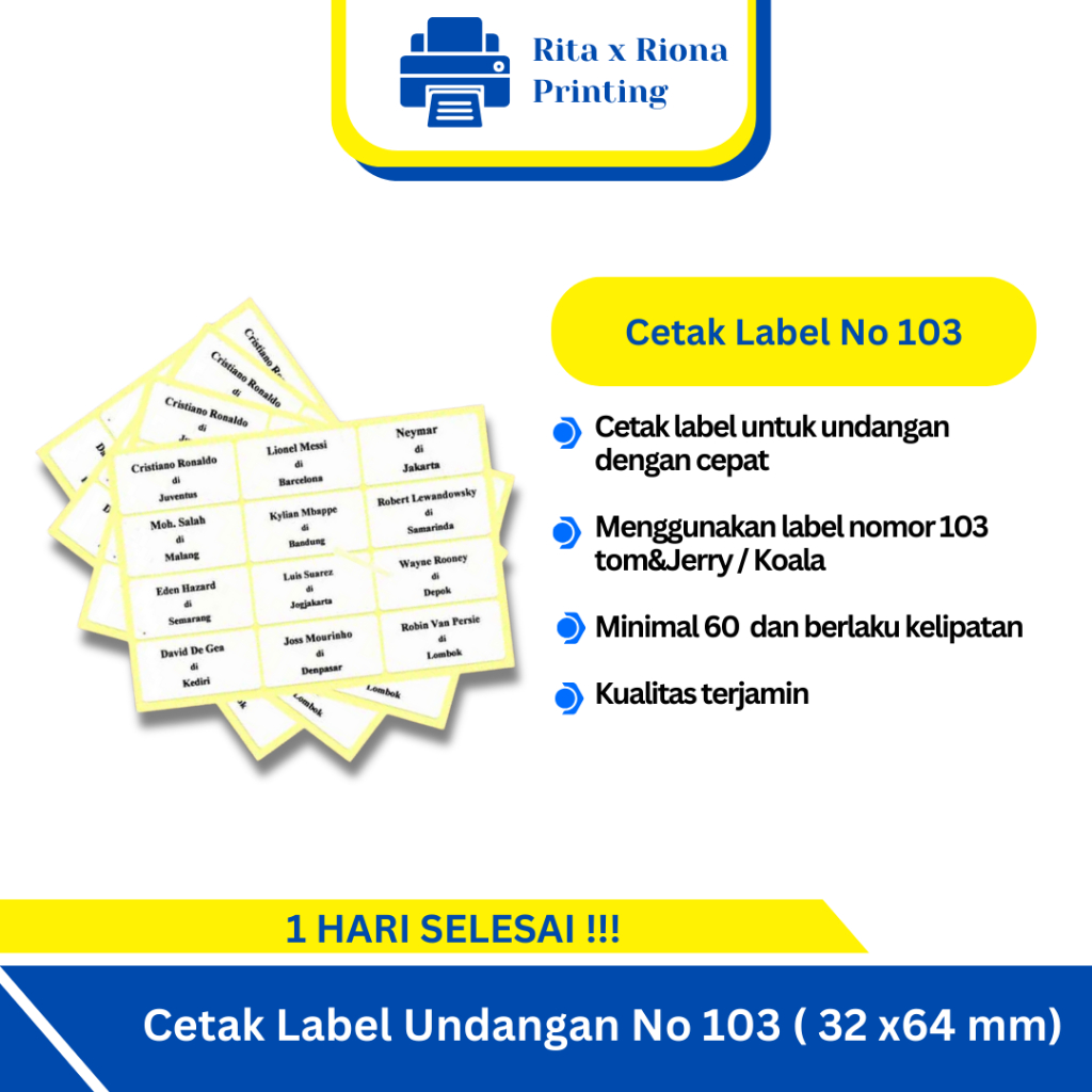 

Cetak Label Undangan No 103 - 60 Pcs