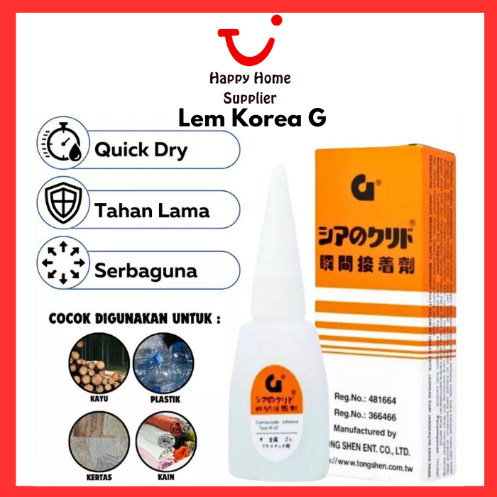 

[COD]Lem Korea G Power Super Glue Instant / Perekat Perbaikan Tas Sepatu Cairan Transparan Penambal Serbaguna