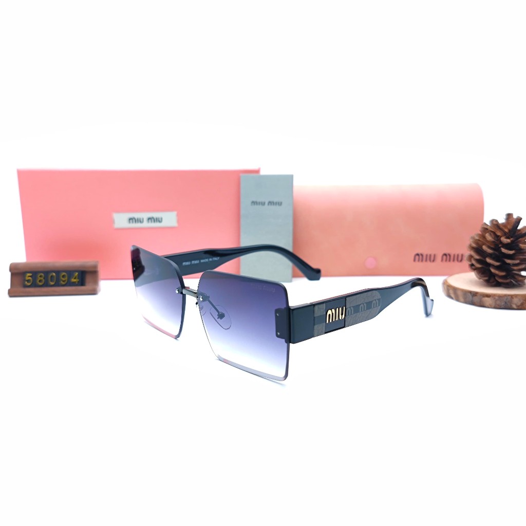 Kacamata Wanita / Kacamata Fashion Hitam MiuMiu 58094 Gratis Cairan and Laps