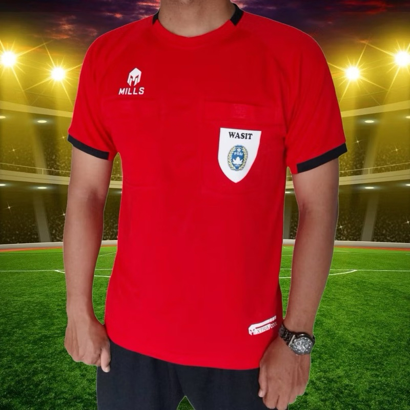 Baju Wasit Mills Logo Wasit Saku