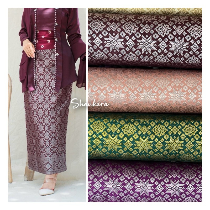 kain/Bahan Songket Semi Palembang/songket tenun/songket palembang/bawahan setelan/bawahankebayawisud
