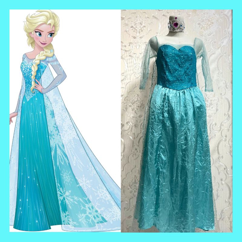 Kostum Gaun Elsa frozen Dewasa