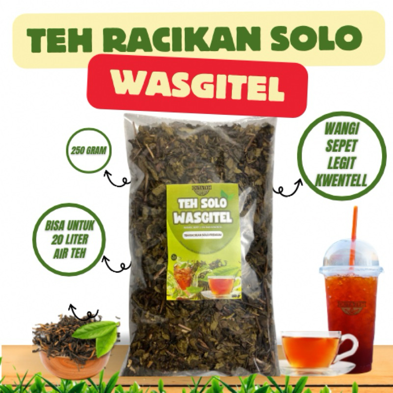 

Racukan Teh Solo WASGITEL Wangi Kwentell Kemasan 250 gr