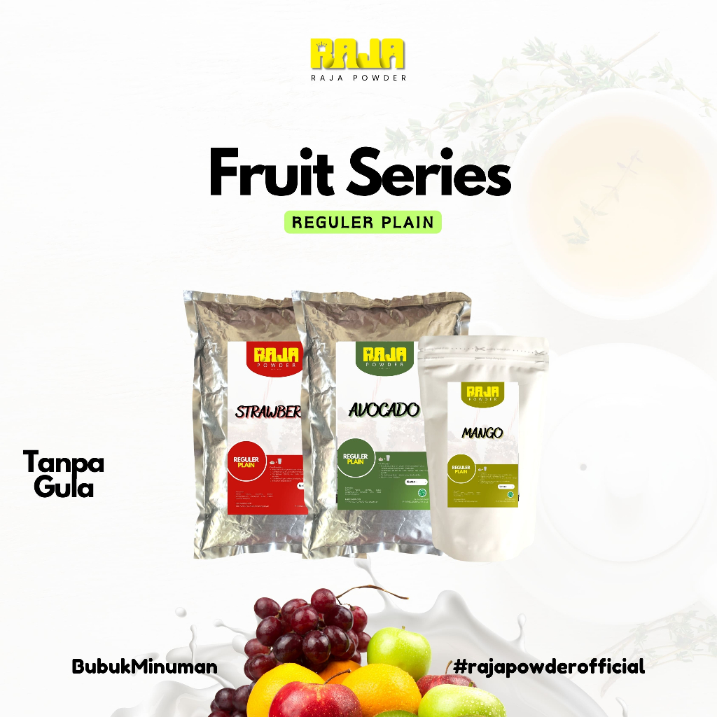 

Bubuk Minuman Fruit Series Varian Original Plain Tanpa Gula Powder 1000 gram