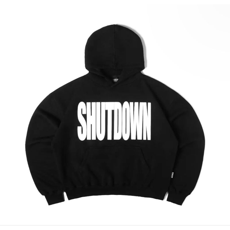 SHUTDOWN BLACK |HOODIE BOXY | SORRYNOTSORRYBI+CH
