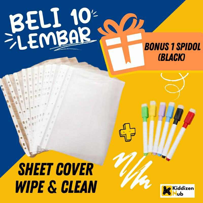 

Sheet Protector Wipe & Clean / Cover Kertas A4 Paket 5 lembar dan 10 lembar