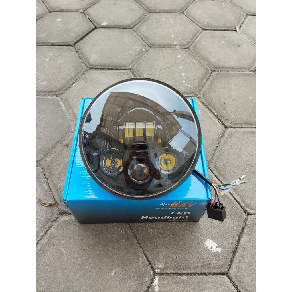 LAMPU DEPAN DAYMAKER 19 LED 7 INCH