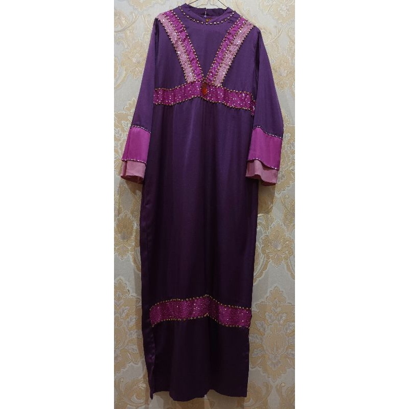 gamis dress pesta batu  payet mewah