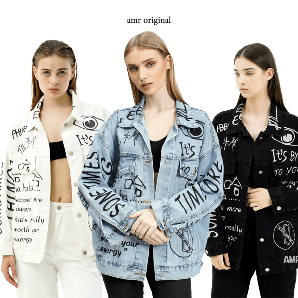 AMR ORIGINAL -  NO PHONE 5206 COLLECTION  - JACKET JEANS OVERSIZE  TOXIC