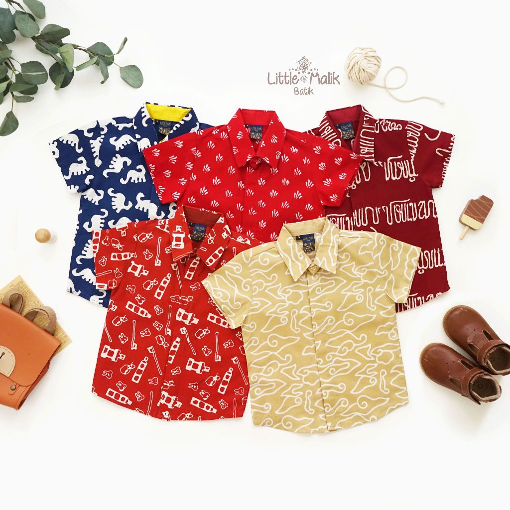 Kemeja Batik Anak Lengan Pendek By Little Malik Batik, Garutan