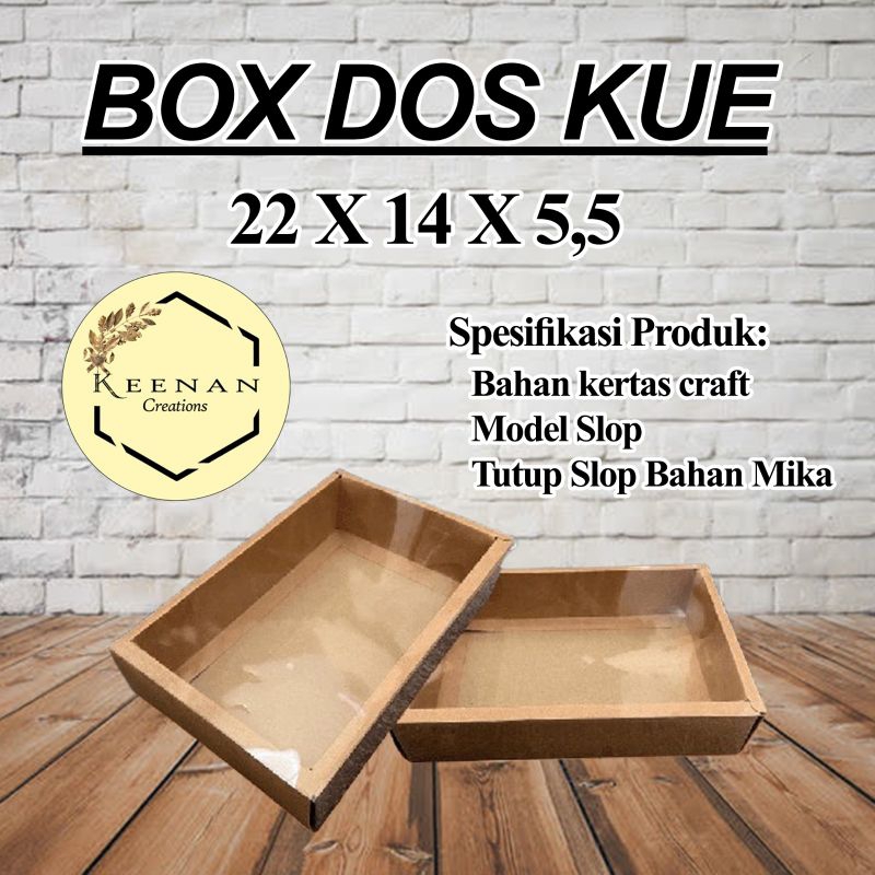 

BOX DOS KUE 22X14X5,5CM MODEL SLOP (min. Order 5pcs)