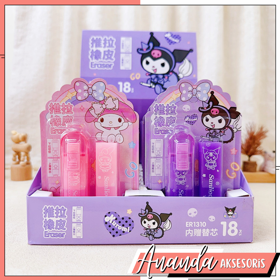 

Penghapus Pensil Mekanik Set Isi 1 Refill Mechanic Eraser Model Karakter Lucu Anak Sekolah Rumah