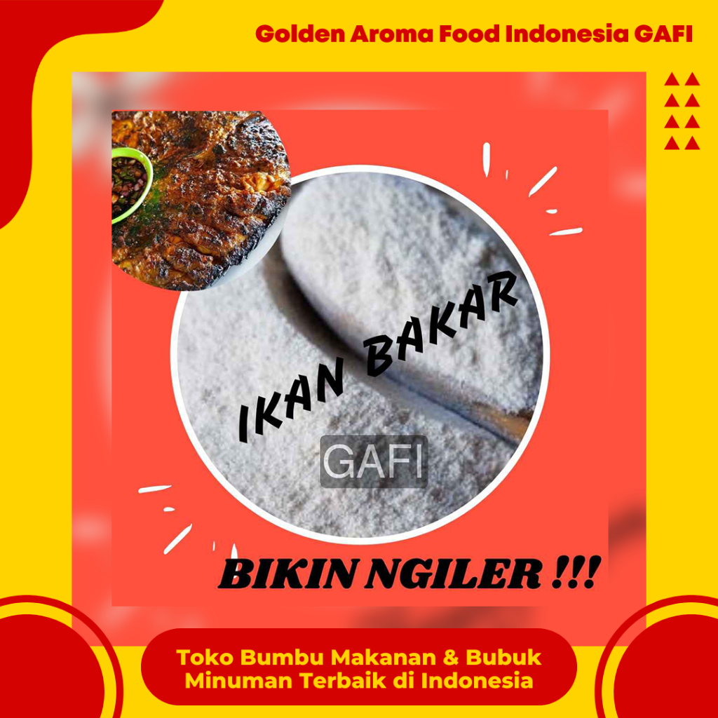 

GAFI Food Bumbu Tabur Rasa Ikan Bakar 1 Kg Enak Murah Lezat Gurih Halal, Grilled Fish Seasoning Powder 1Kg