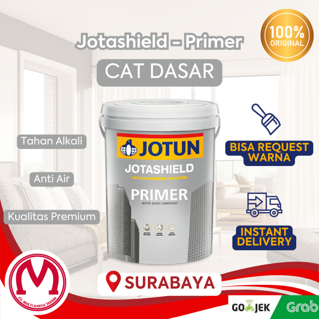Cat Primer Jotun Jotashield Primer Cat Dasar Tembok 2,5L warna putih