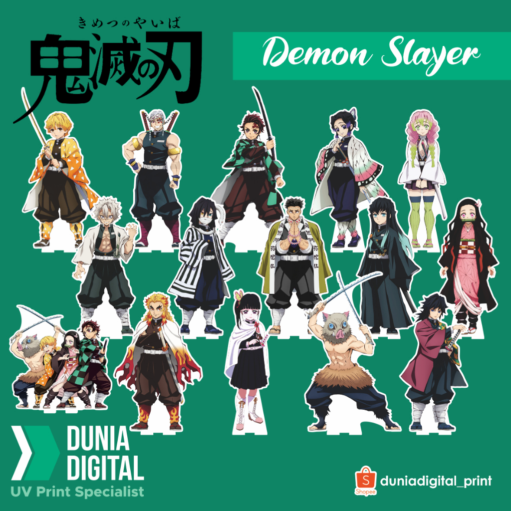 Standee Akrilik Kimetsu no Yaiba Demon Slayer Action Figure
