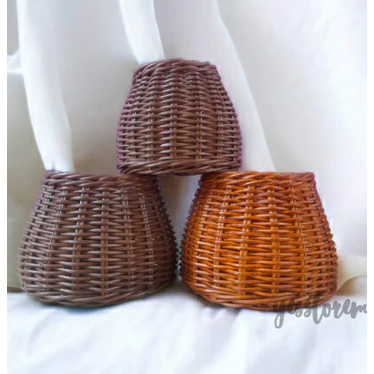 vas bunga bulat rotan keranjang rotan bulat wadah telur