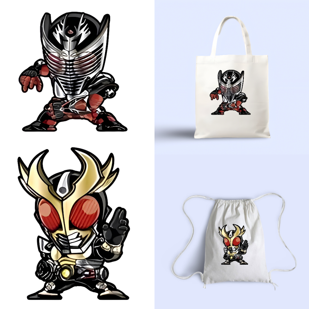 TAS TOTEBAG KANVAS RESLETING KAMEN RIDER WANITA TAS RAJUT