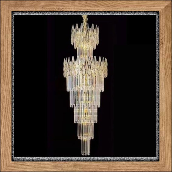 Lampu Hias Gantung premium ornamen kaca Crystal Void Tangga gedung masjid gereja classic modern mini