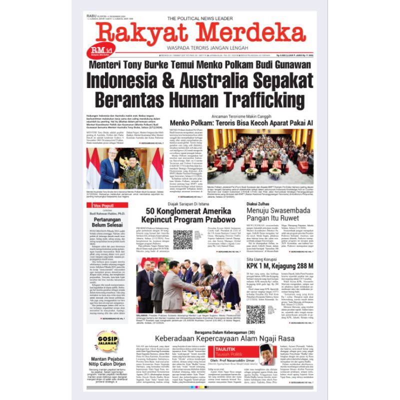 PASANG IKLAN BPN/PN KORAN RAKYAT MERDEKA