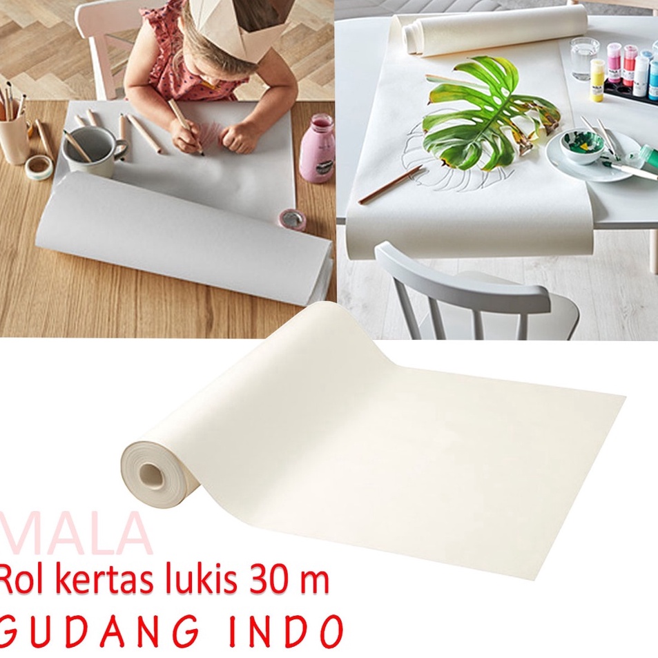 

KODE 8TNWW KERTAS ANAK MALA Rol kertas lukis panjang 3 meter klorin FREE kertas ROLL kertas gulung