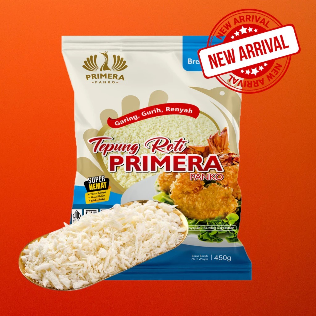 

PRIMERA PANKO WHITE 900 GR BREAD CRUMB PANKO 900 GR (WHITE) TEPUNG ROTI WARNA PUTIH