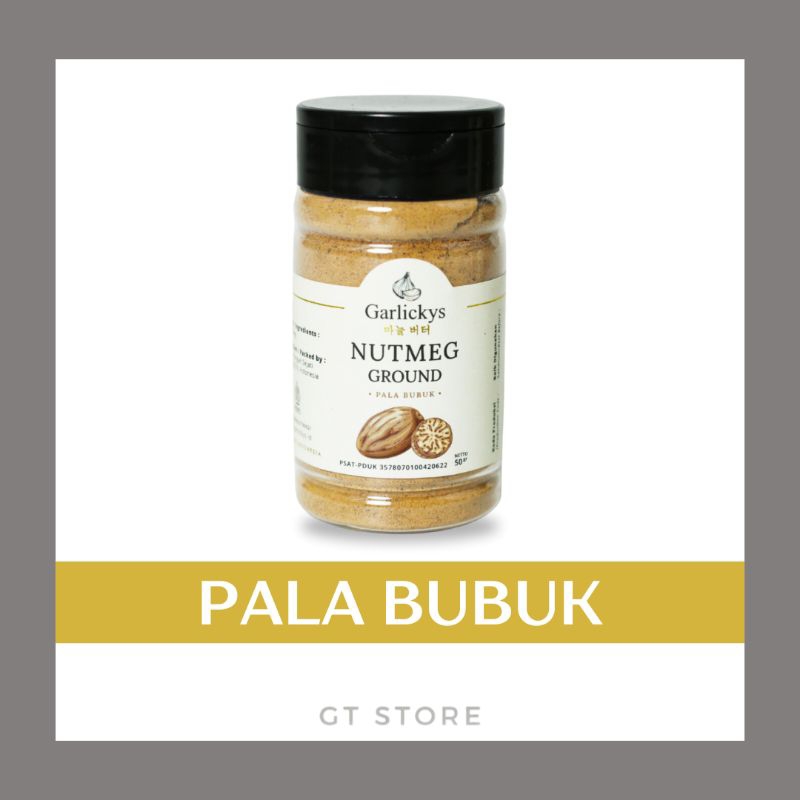 

Pala Bubuk Murni Nutmeg Powder Garlickys