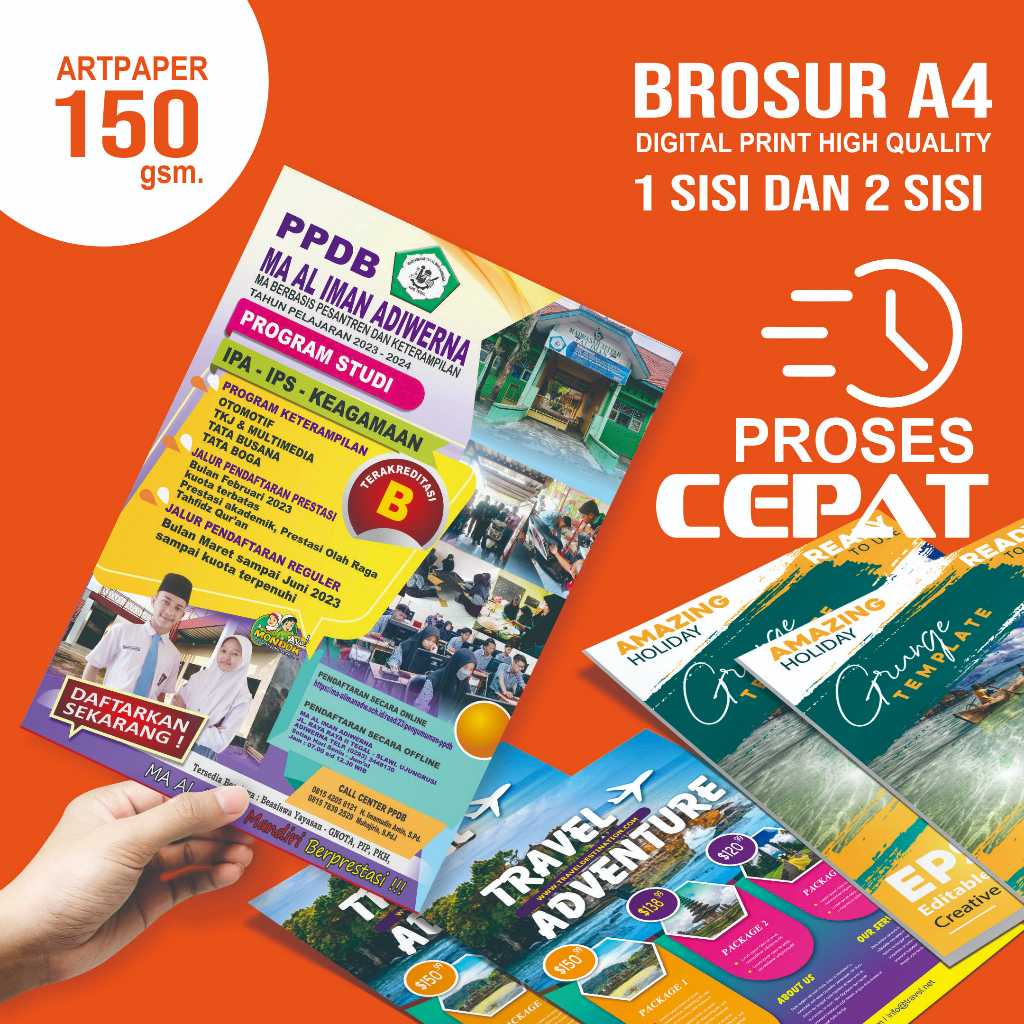 

Cetak Brosur / Cetak Brosur Murah / Brosur A4 / Cetak Brosur A4 1 Sisi / 2 Sisi