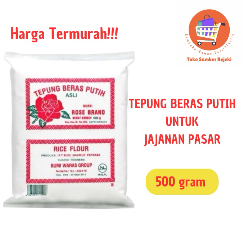 

Tepung Beras Putih ROSEBRAND 500 gram - Murah Expired Lama Stok Baru