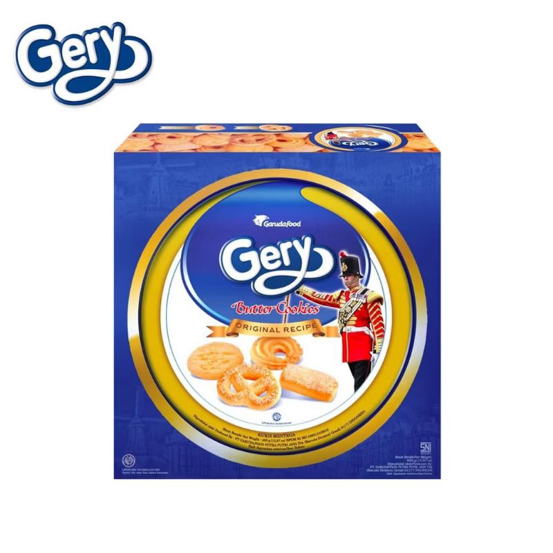 Gery Butter Cookies Kemasan Kaleng 450gr - Biskuit Kaleng