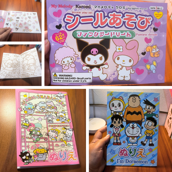 DAISO Coloring/Sticker Book Sanrio