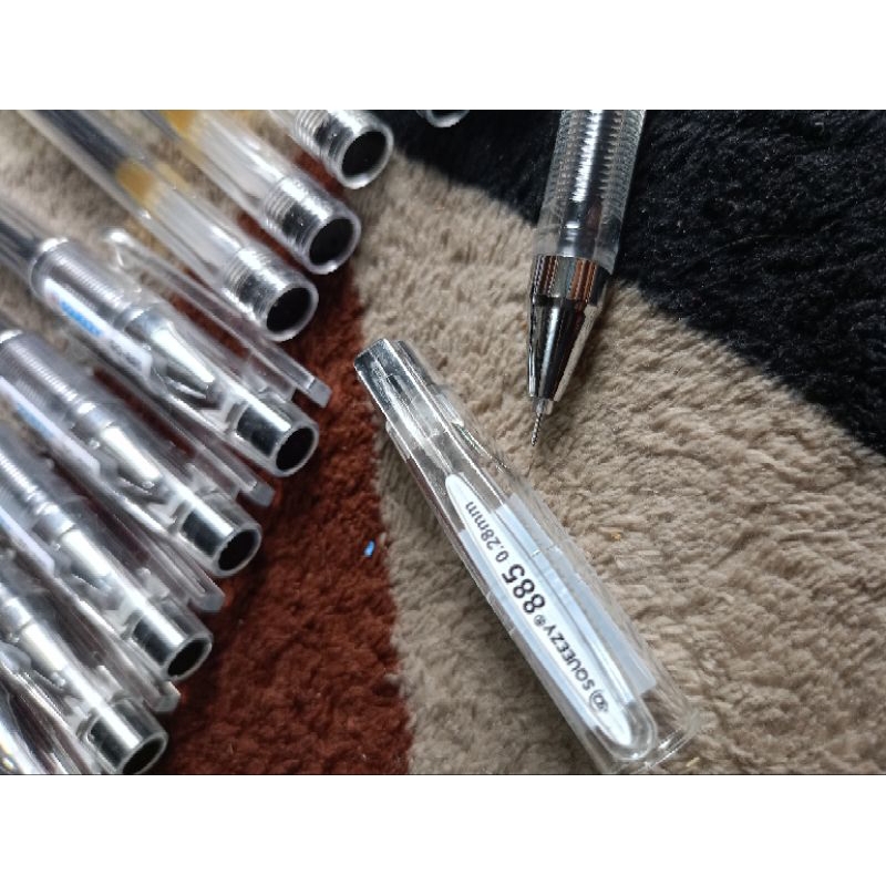 

Pen Gel / Pulpen Gel / Bulpen Gel Super Tipis 0.28 mm Tahan Air (Waterproof) Squeezy GP-SQ85 Hi tech