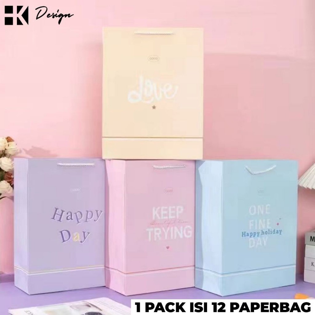 

[40952 12 PCS] PAPERBAG MOTIF UKURAN 38X29X12.5 TAS KADO ULANG TAHUN GOODIE BAG MOTIF