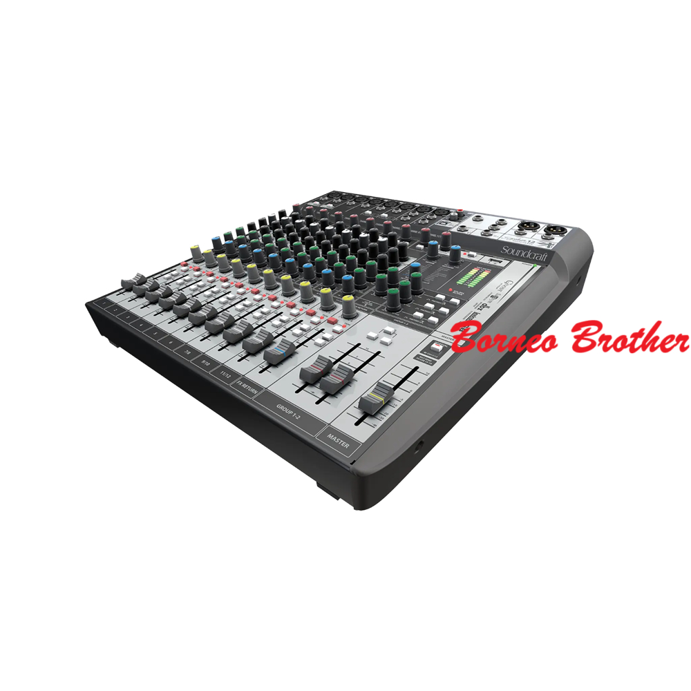 Mixer Soundcraft Signature 12 MTK Original Mixer Audio 12 Channel Usb