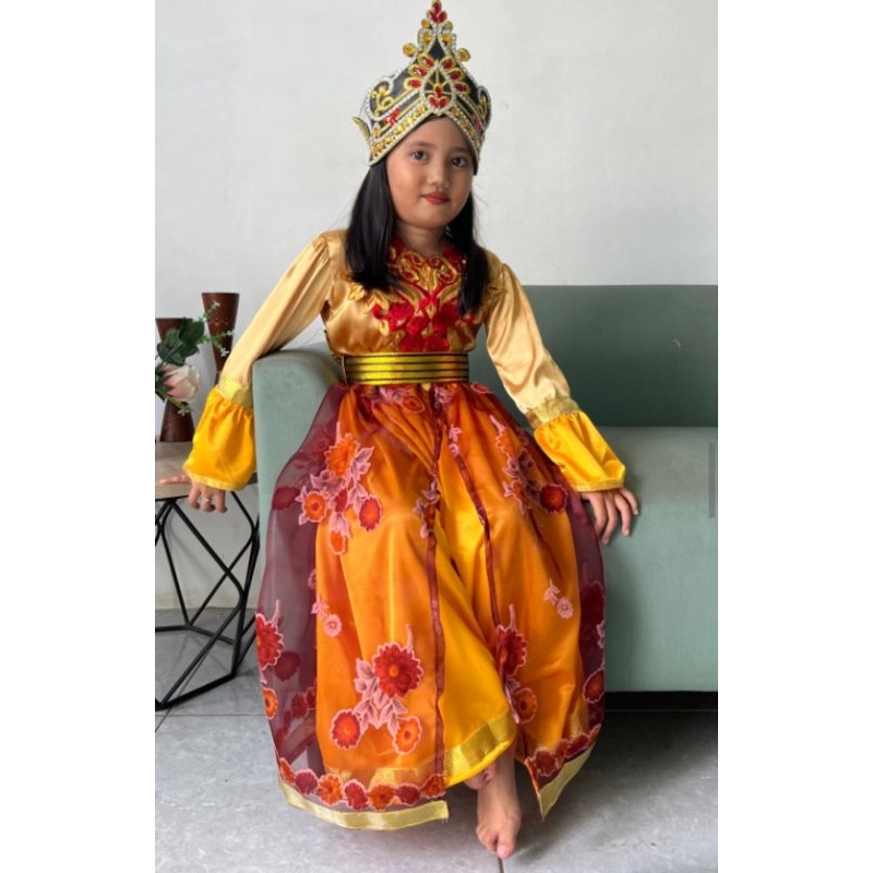 baju tari zapin melayu anak