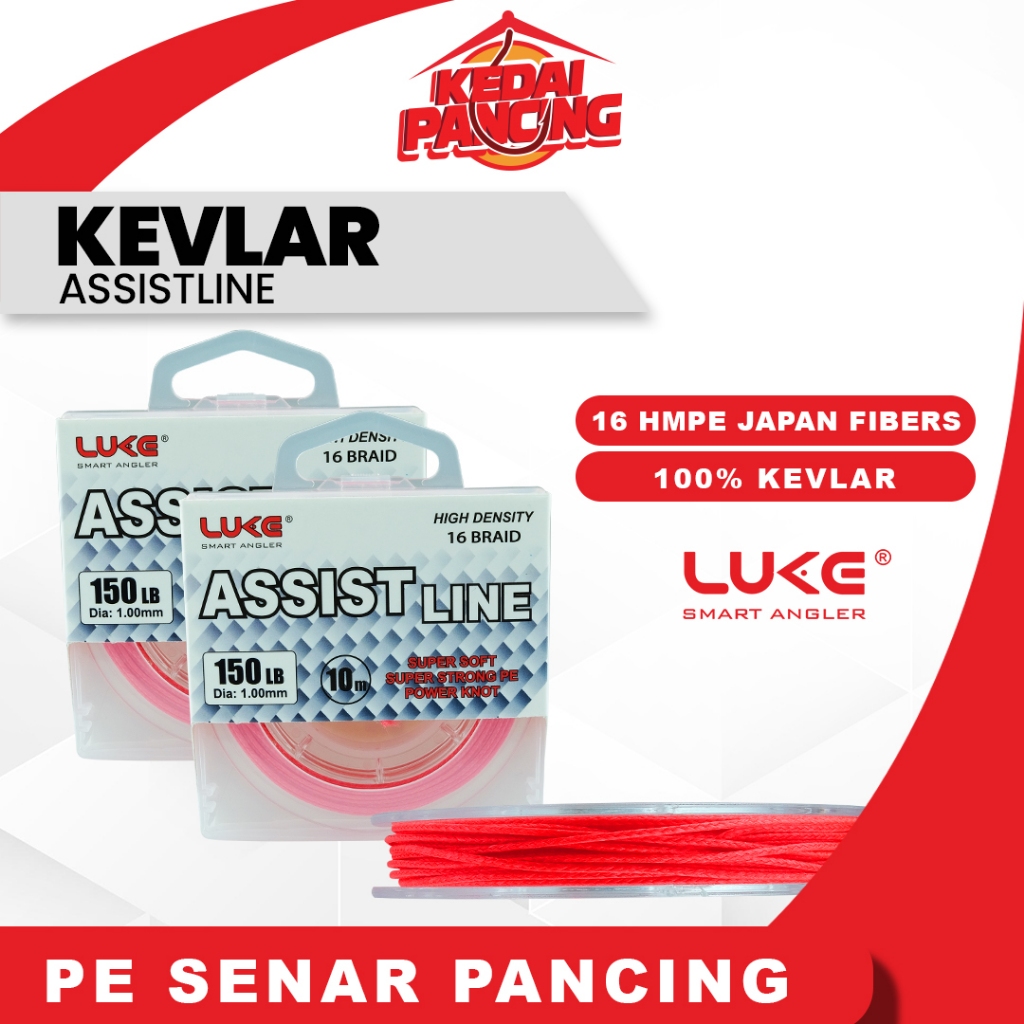SENAR TALI PANCING KEVLAR LUKE  (MERAH)
