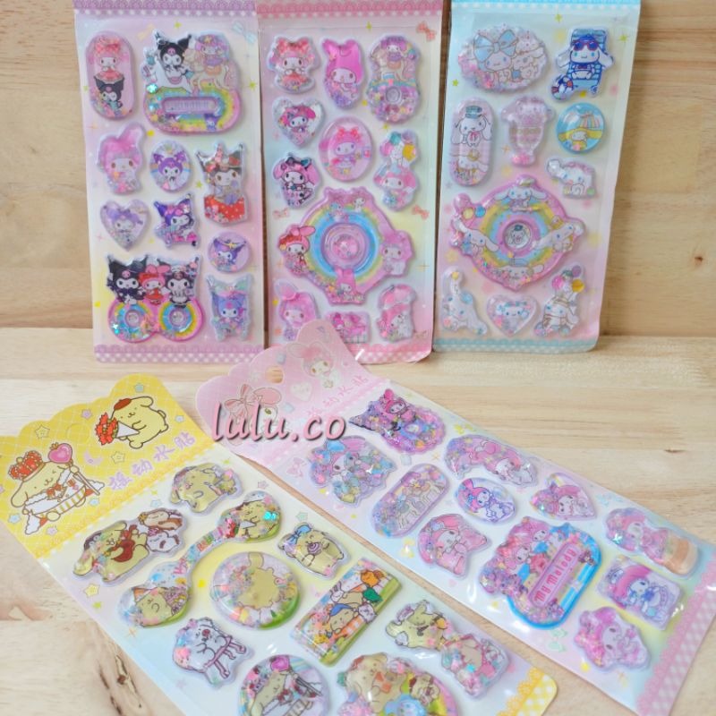 

Sticker air glitter SC001 sanrio CINNAMOROLL MY MELODY KUROMI POMPOMPURIN