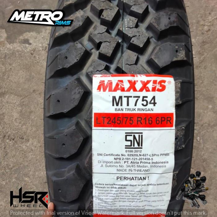 ban mobil import offroad/lumpur ring 16 245/75 merk maxxis MT754 ukuran 245 75 R16 ban mobil triton