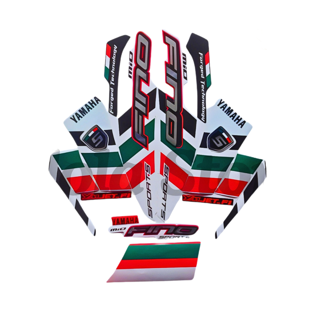 Striping Stiker Honda Fino 2014 Hijau Merah Stiker Lis Standart Motor Honda Fino 2014 Terbaik