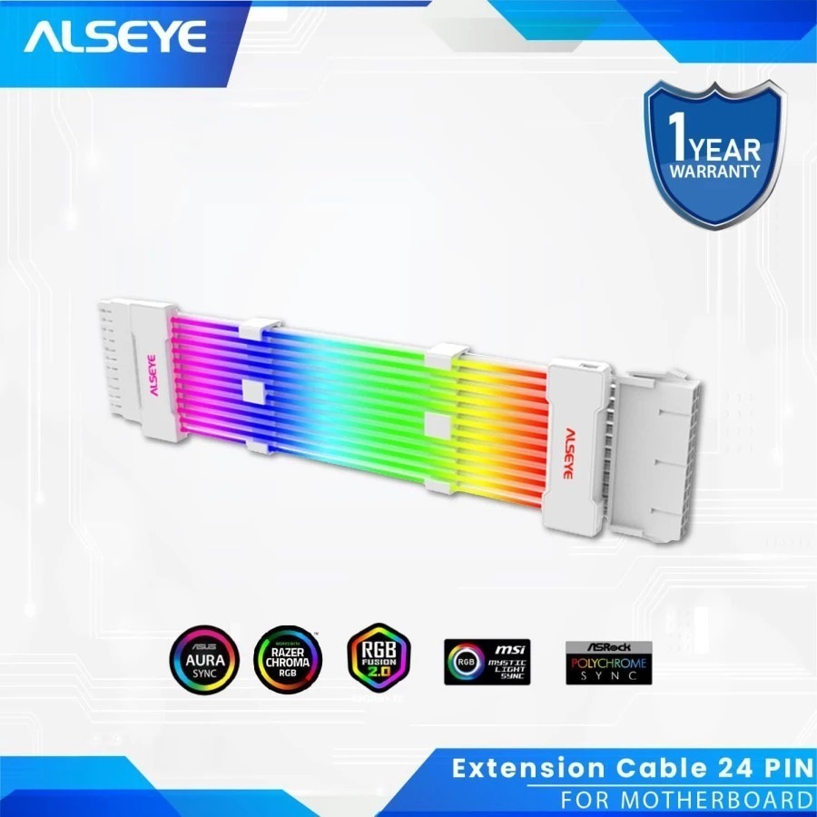 ALSEYE Extension Cable ARGB PCIE VGA Card 24 PIN ARGB