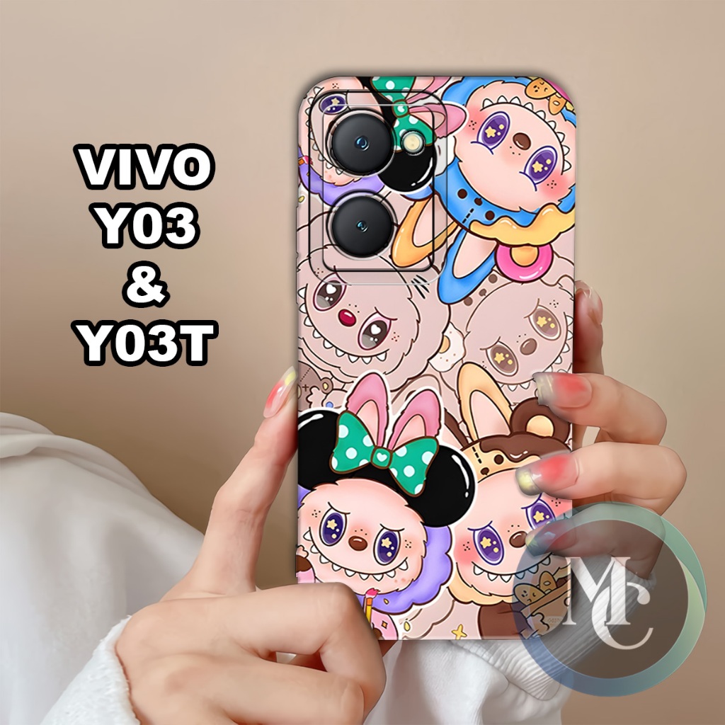 CC41/ Softcase karet lentur untuk Vivo Y03 dan Vivo Y03T/Motif cewek/case Vivo Y03/kesing Vivo Y03/s