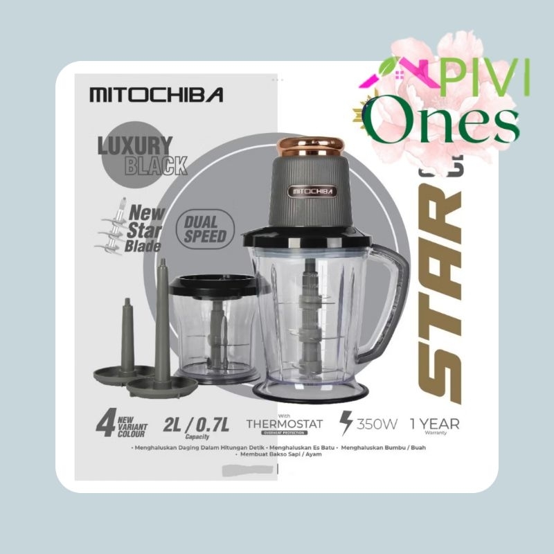 Mitochiba Chopper CH-250 Penggiling Daging bumbu food prosesor Garansi Resmi Mito Original