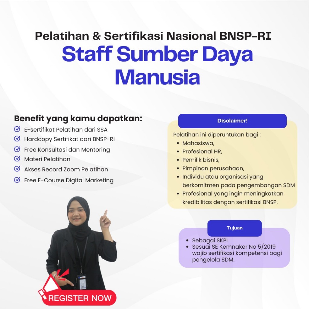 Pelatihan Staff HR Bersertifikasi BNSP