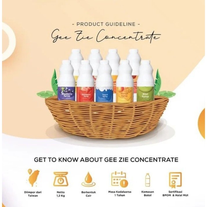 

Ay00! Gee zie syrup Juice concentrate all flavours lengkap