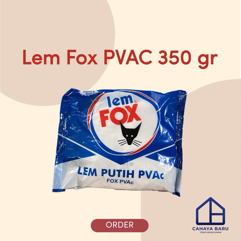 Lem Fox PVAC Lem Putih Fox 350 Gram Lem Kayu Kertas Plamir Tembok