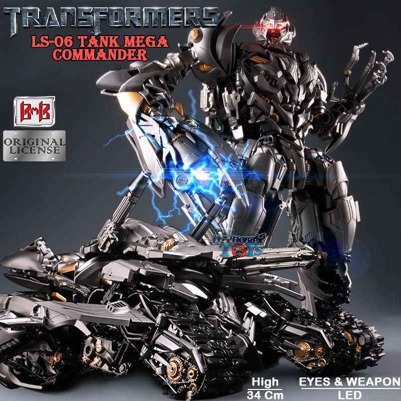 ASLI BMB Figure Transformers Robot Megatron Tank Size Besar LED Transform Mobil Tank Musuh Optimus