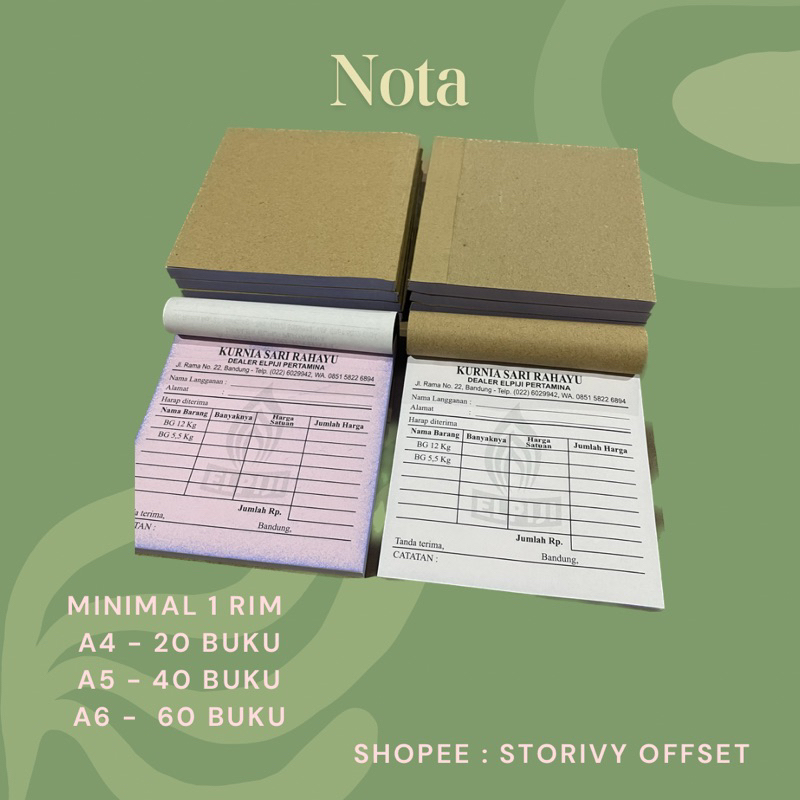 

Nota Custom / Nota Toko / Buku Nota