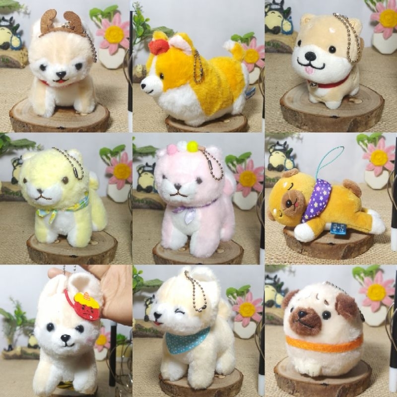 SHIBA AMUSE KEYCHAIN PLUSH TOY/ sk japan shiba