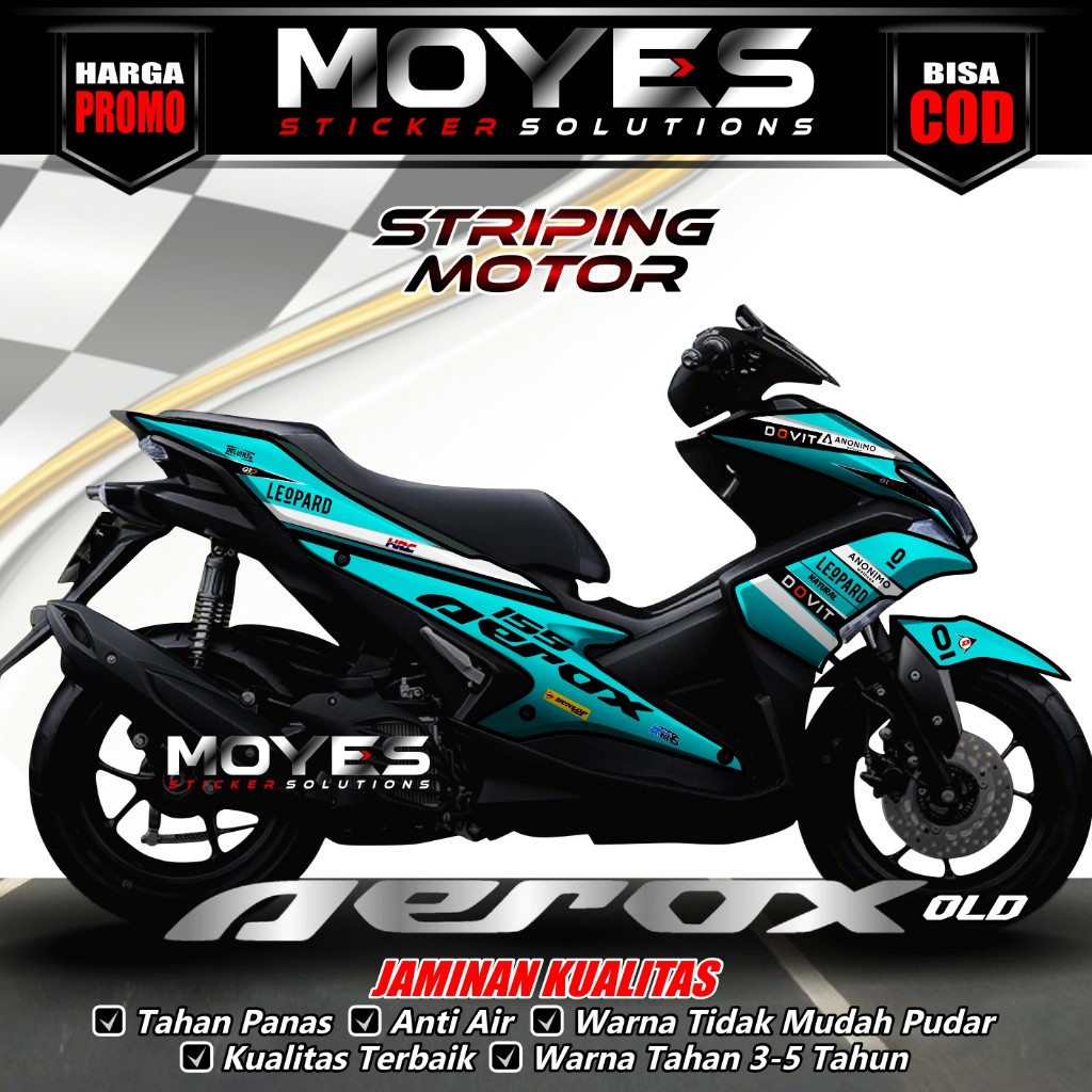 Striping Aerox 155 Old - Decal Aerox 155 Old - Stiker Aerox 155 Old Leopard