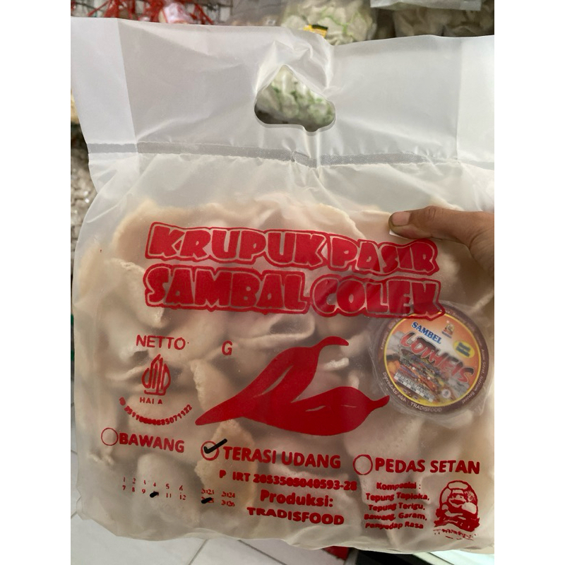 

Kerupuk Goreng Pasir Sambal Colek Rasa Terasi Berat 570 Gram